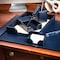 Dacasso Navy Blue 6-Piece Leather Desk Set, Bonded Leather DF-5001 - alternate 3